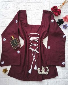 Festive Corset Back Kurti🫶🏻🦢