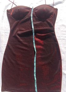 Brand New(Savana Dual Shade)Red Shimmer Mini Dress