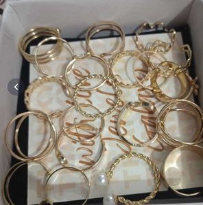 Set of 23 Gold Plated Rings