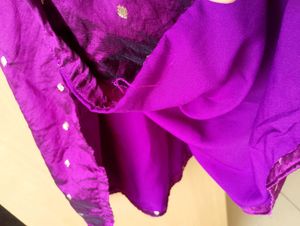 Purple Silk Kurtha