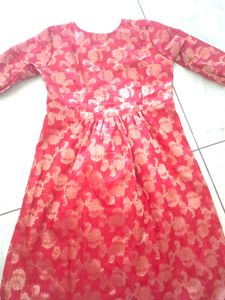 Red &amp; Gold Floral Dress