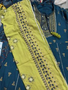 Embroidered Teal Anarkali Suit