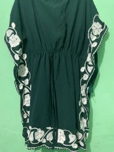 Green Embroidered Kurta