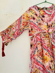 Pink Colour Alankar Printed Western Dress🌸🌷
