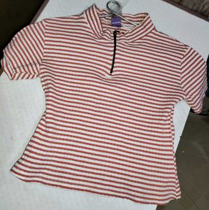 Women's Collar Neck Half Sleeve Regular Fit