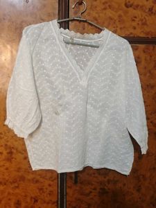 Elegant White Lace Top