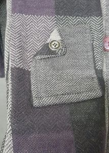f Multicolour sweater cum coat with elegant collar