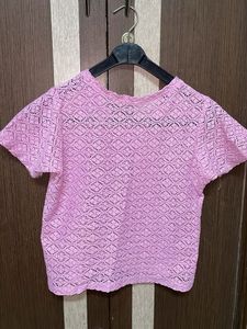 Pink Knit Top &amp; Tee Set