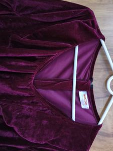 Brand new burgundy Velvet Jumpsuit