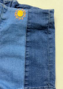 Denim Patchwork Shorts