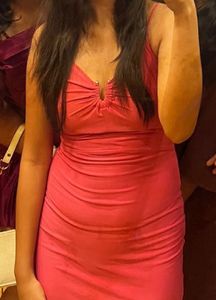 Pink bodycon Midi Dress