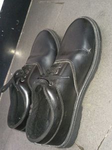 Black Leather Work Shoes