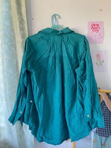 ON SALE :- Green Button-Down Shirt