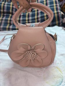 Peach Colour Partywear Sling Bag