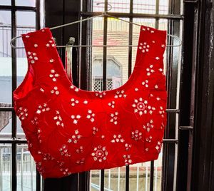 Red Embroidered Lehenga Choli And Dupatta