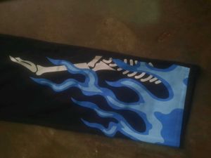 Skeleton Flame Print Pants