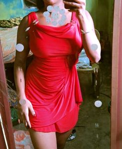 Red Drape Dress