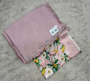 Plain Saree With Floral Print Blouse