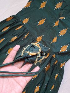 Green Anarkali set🌻