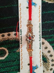Flower Diamond Work Rakhi