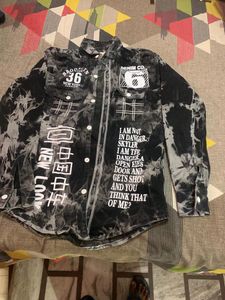 black denim shirt