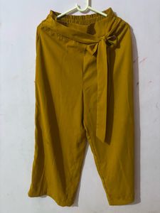 Mustard Wide Leg Palazzo Pants