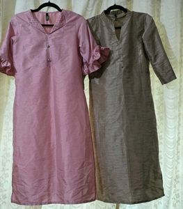Combo Kurta Pink & Beige _ M