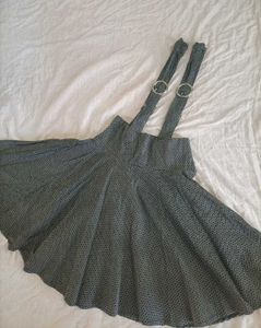 Gray Skirt with Straps