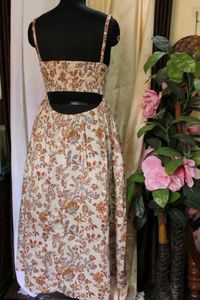 Floral Print Smocked Sundress With Pockets