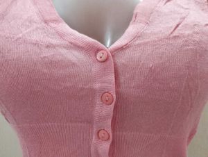 Pink Button-Down Top