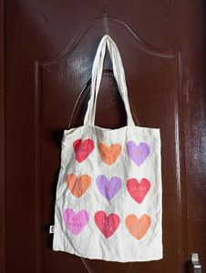 Heart Print Tote Bag