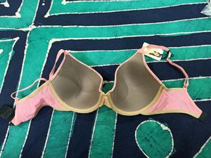 Brand New Amante Padded Pink Color Bra With Lace Work