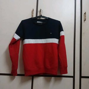 Red and blue unisex sweatshirt