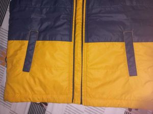 Navy &amp; Yellow Puffer Vest