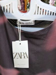 Zara Tie-Dye Mesh Top