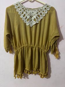 Elegant Olive Green Top