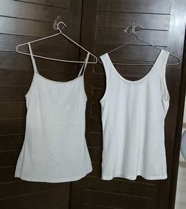 Set Of 2 Women Camisole - Off White Colour
