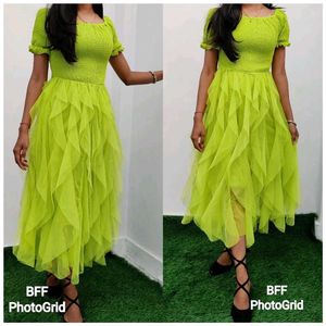 Neon Green Tulle Party Dress