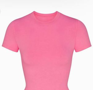 Pink H&M Fitted Solid Tee