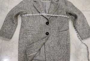 Grey Wool Blend Coat 40-42(New)