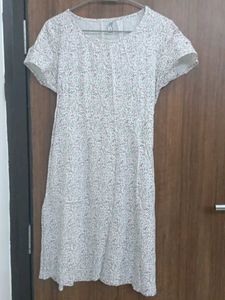 Lifestyle Midi Dress Pink Flower Off-white