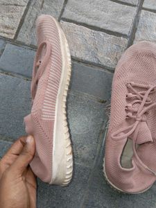Pink Knit Sneakers - Damaged