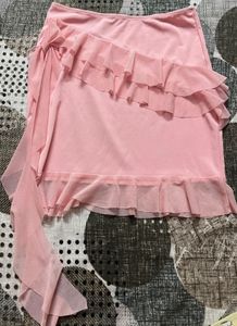 NewMe Pink Off Shoulder Ruffled Co-ord Set (XS)