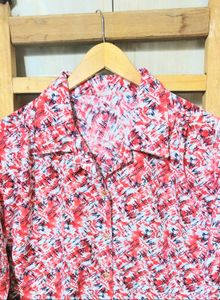 Red Printed Shirt Size-46-48