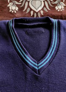 dark blue V-Neck Pullover Sweater (S-size)