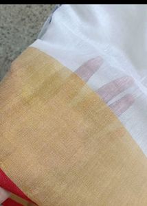 red and golden south indian sare