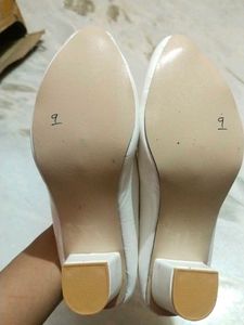 White Pointed-Toe Heels
