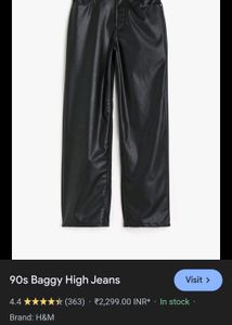 Wide Leather H&amp;m Pant