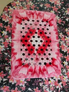 Red &amp; White Bath Mat