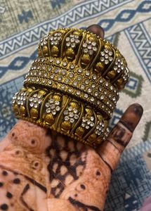 Golden Stone Bangle Set